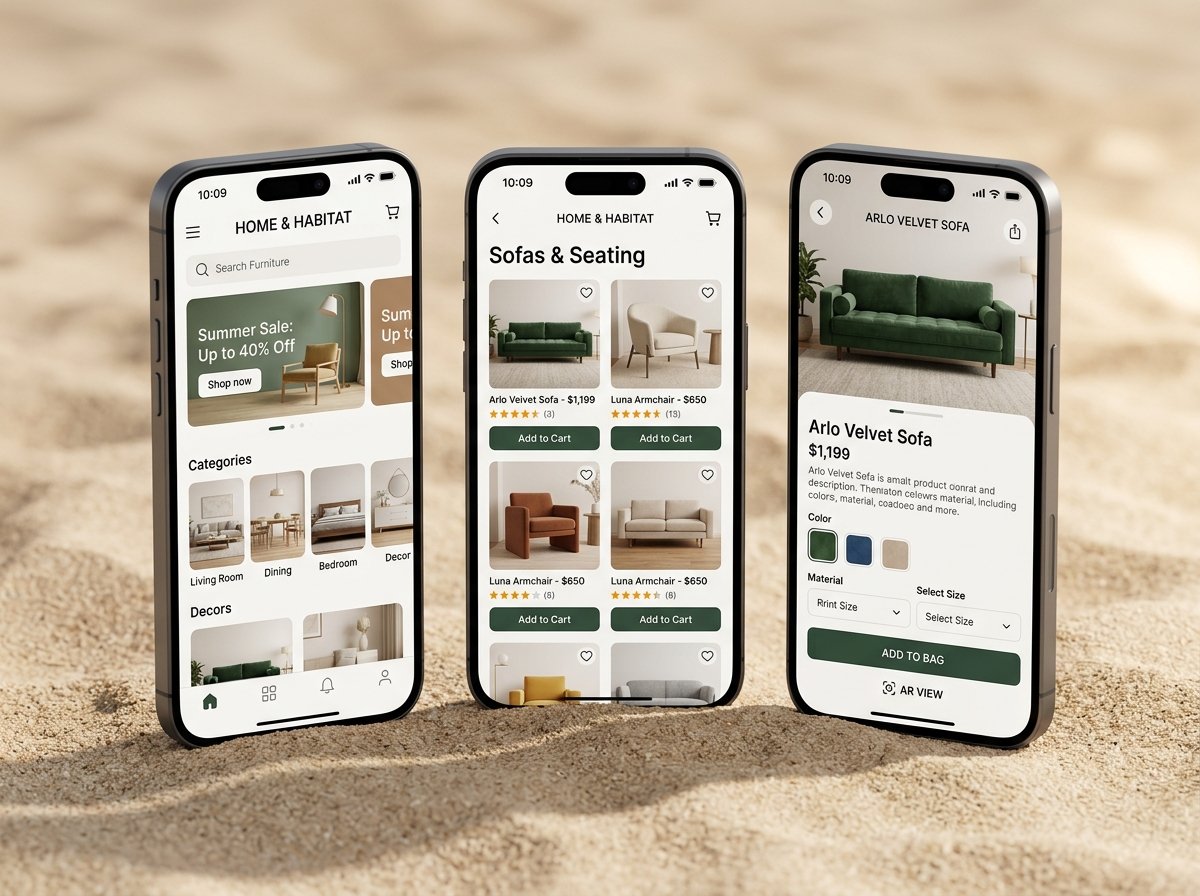 Bonami E-Commerce Mobile App Mockup