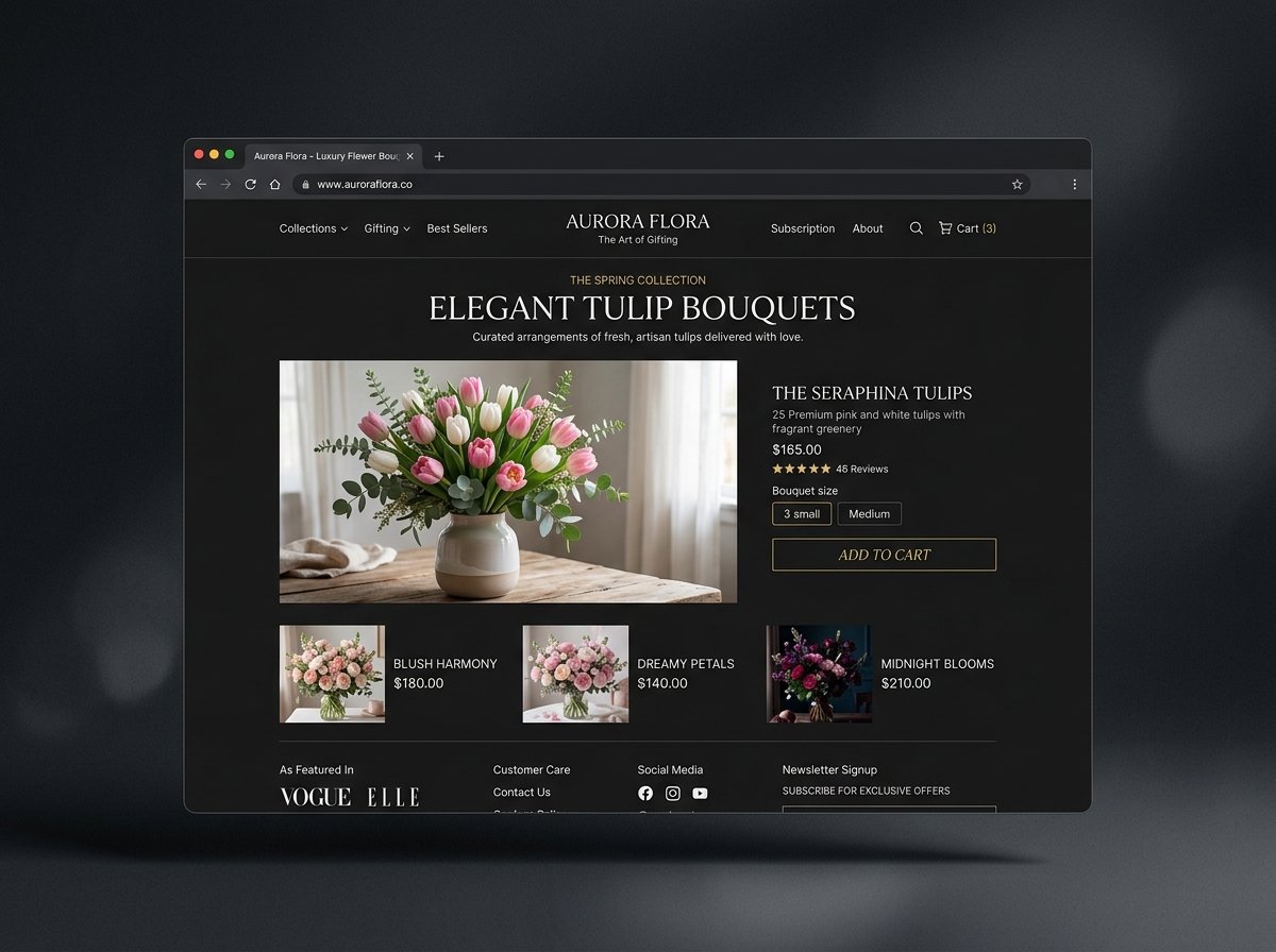 Floral E-Commerce Boutique Website